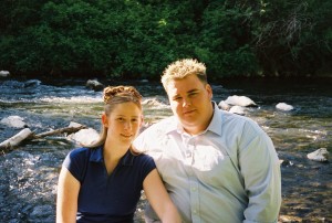 Beth and me when we were engaged, summer 2003.