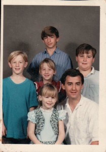 All of my siblings and me.  I must have been about 10, probably.